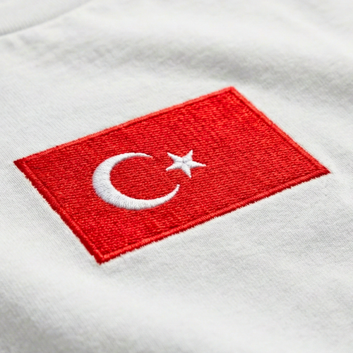 Embroidered Flag T-Shirt | Turkey